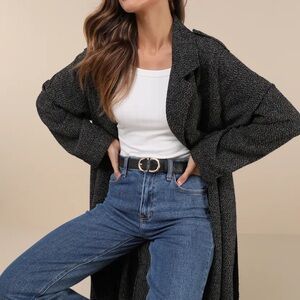 Lulu's Black Trench Coat